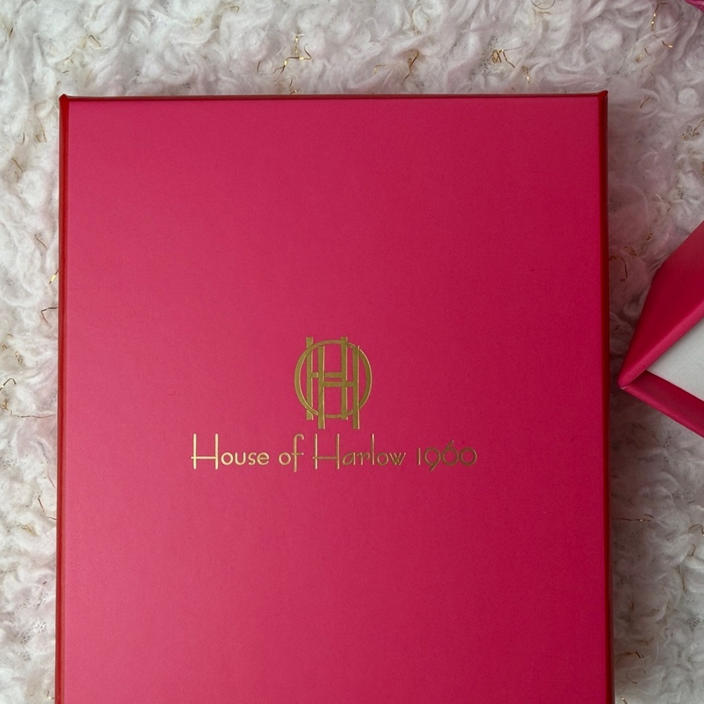 House of Harlow 1960, rhinestone heart‎ earrings medium sized - Picture 5 of 8